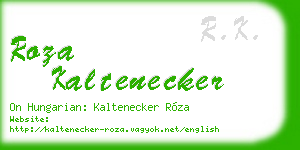 roza kaltenecker business card